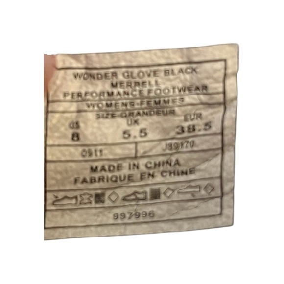 Merrell Wonder Glove Black 8 Mary Jane Flats Shoes - Picture 5 of 5